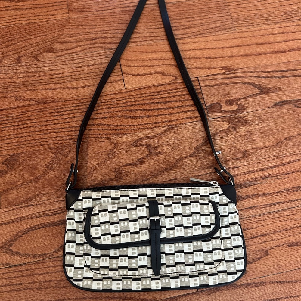 Bally Black and White Logo Bag